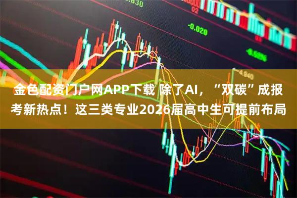 金色配资门户网APP下载 除了AI，“双碳”成报考新热点！这三类专业2026届高中生可提前布局